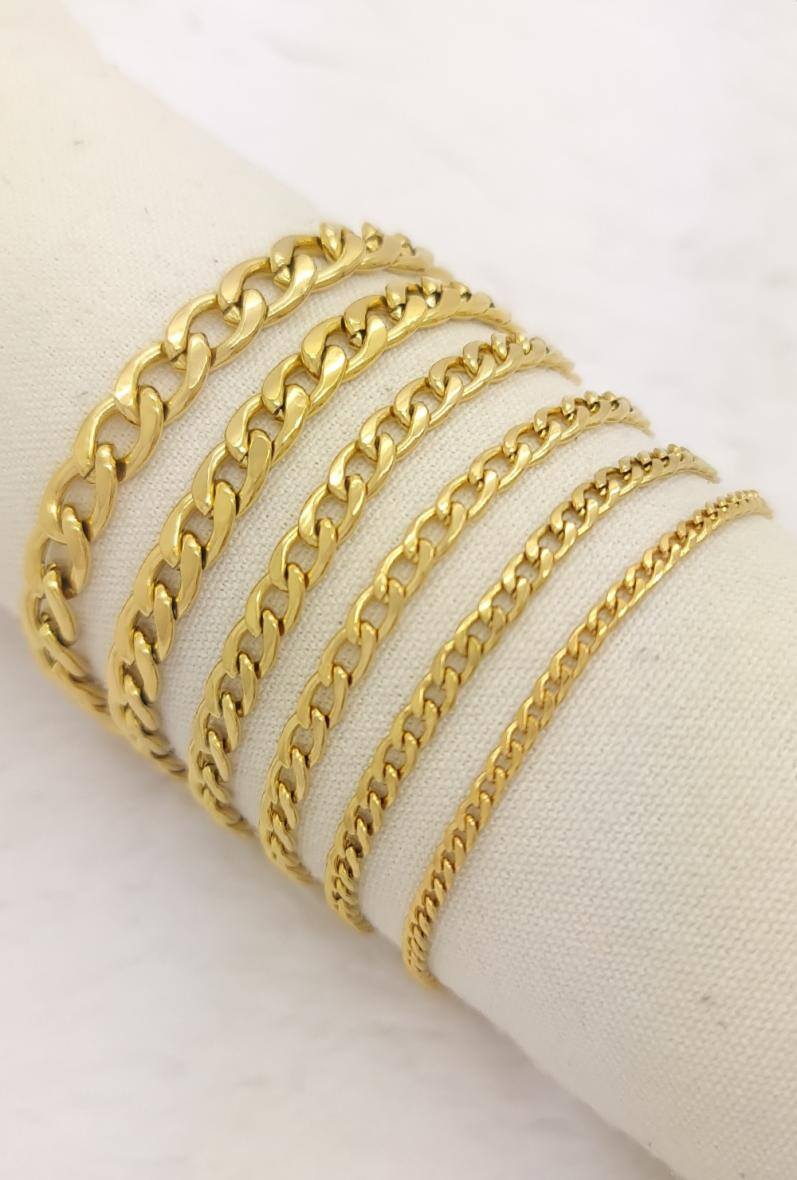 Herenarmband van roestvrij staal - Goud