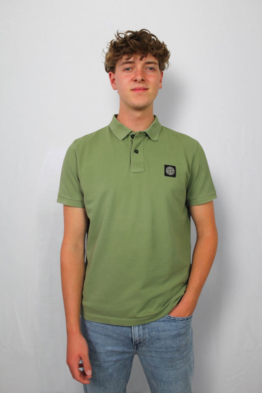Groene stone island polo maat L