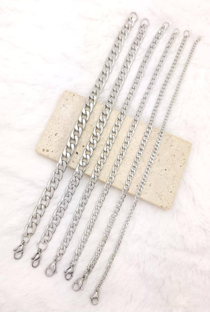 Herenarmband van roestvrij staal - Zilver