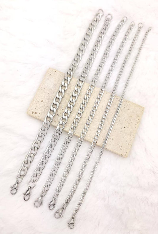 Herenarmband van roestvrij staal - Zilver