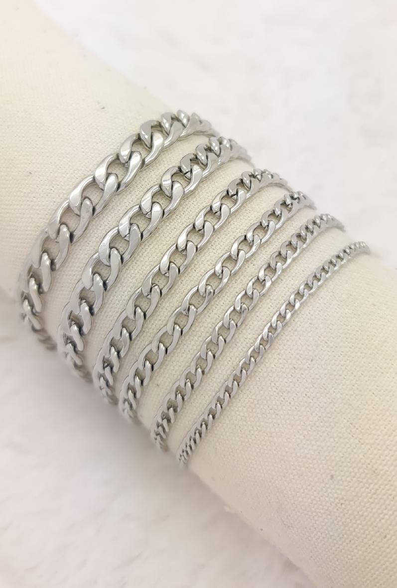 Herenarmband van roestvrij staal - Zilver