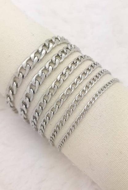 Herenarmband van roestvrij staal - Zilver