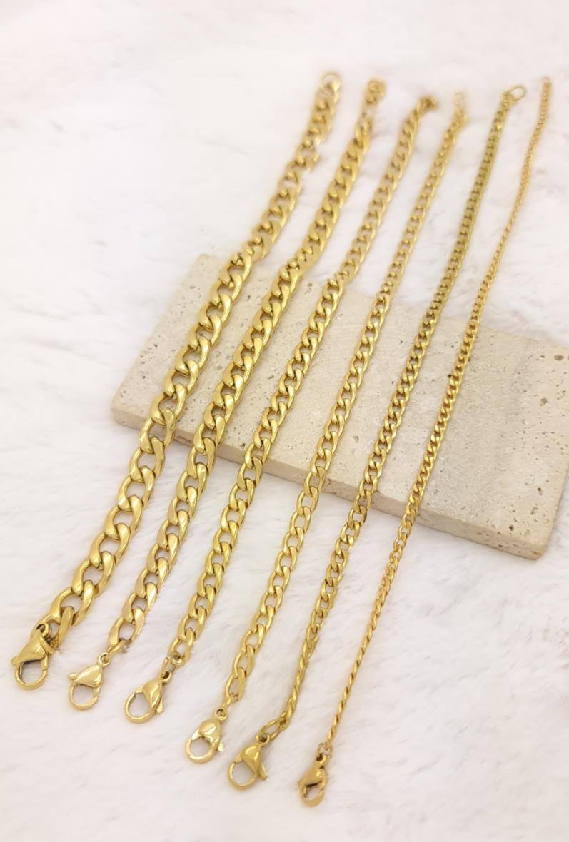 Herenarmband van roestvrij staal - Goud